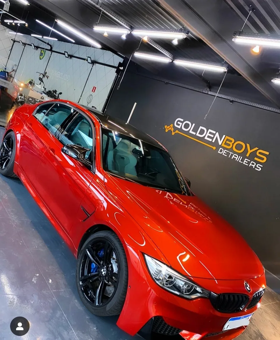BMW vermelho na Golden Boys Detailers